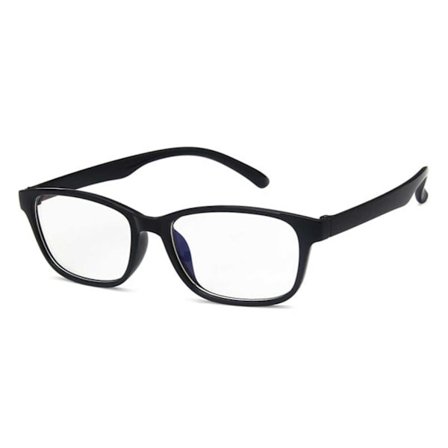 Avlånga Svarta Datorglasögon med Blåljusfilter utan Styrka