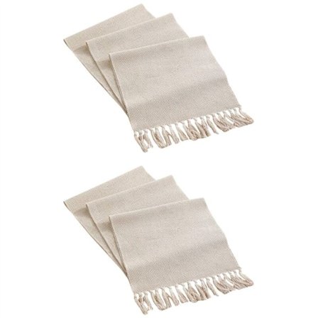 2X Bomullsfrynsebord og vevd dekorative bordløpere, Makramebord for kjøkkeninnredning 13X70 tommer