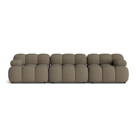 Puffy 3 personers sofa - Aurora Brun - 285x95x64 - Sofa Lænestol, 3 personers sofa