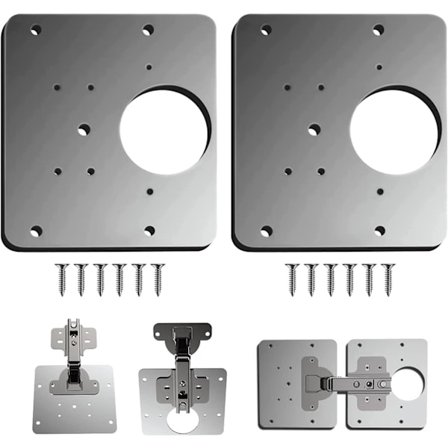 Hængsel Reparationsplade, 2 stk. Skab Hængsel Reparationsbeslag, Køkken