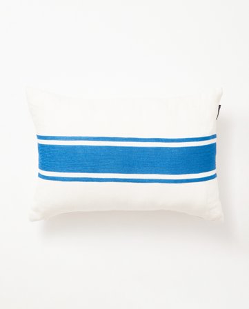 Lexington Stripete brodert pute i linblanding 40x60