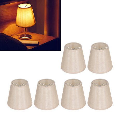 Enkle lampeskjermer i stoff, moderne lampeskjerm i stoff for E14 bordlysekroner vegglampe