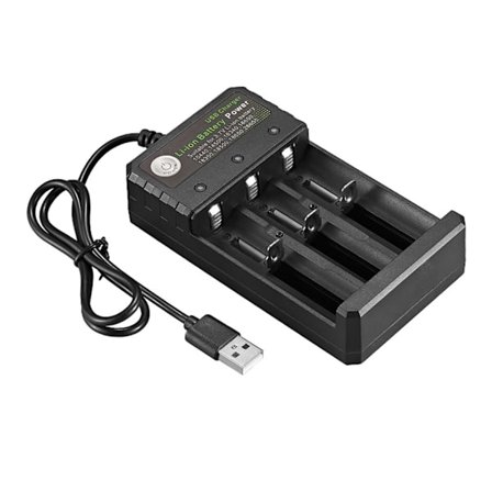 Tre-spors 4,2V Li-ion batterilader for 18650 litiumbatterier USB-drevet