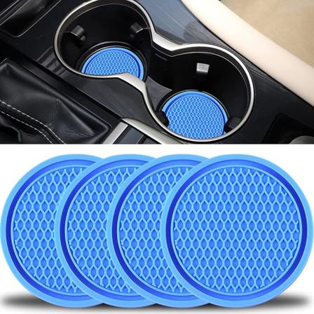 4 kpl Auton Aluslautasia, PVC Auton Kupinpidike Insert Aluslautasia - Liukumaton Gm Sisustusvarusteet Aluslautasia Sininen blue