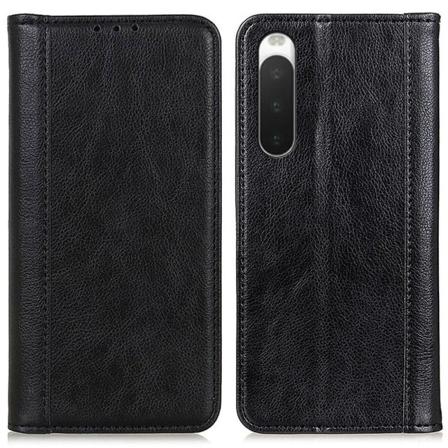 Aito nahkakotelo magneettisuljuksella Sony Xperia 10 IV - Musta Black