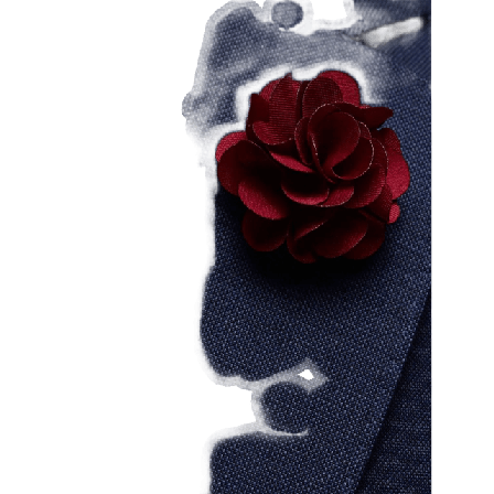 John Henric Flower Lapel Pin Kostymtillbehör Herr Röd ONESIZE