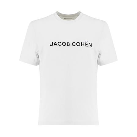 Jacob Cohën T-Shirts , Wit , Heren , Maat: 2XL