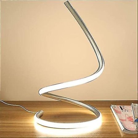 Moderne 16W LED skrivebordslampe Akryl Spiral Bordlampe