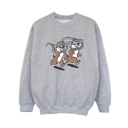 Disney Boys Chip ́n Dale Glasögon Sweatshirt 7-8 År Sports Grå