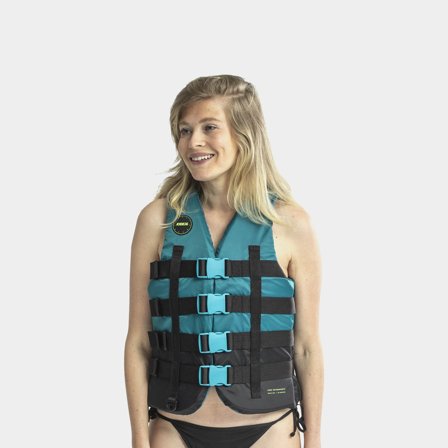 Watersports Buoyancy Aid JOBE 4 Buckle Vest 50N Teal, X-Large (85 - 95 kg)
