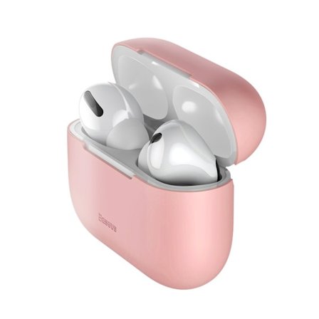 Baseus silikondeksel for Apple AirPods Pro-hodetelefoner rosa (WIAPPOD-ABZ04)