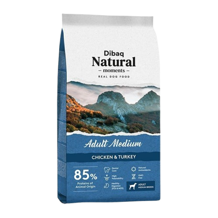 DIBAQ - Natural Moments Adult Medium 3 kg - Hund - Hundefôr & hundemat - Tørrfôr for hund - ZOO.no