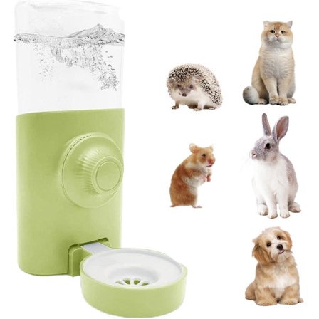Lille kæledyrs vandflaske - Automatisk vanddispenser - Hamster vandflaske - 600ml vanddispenser - (Grøn)