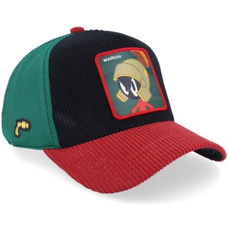 Capslab - Zwart trucker Cap - "Looney Tunes Marvin Green/Black/Red Premium " @ Hatstore