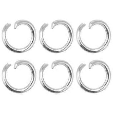 500 avointa hyppyrengasta korujen valmistukseen, 4 mm, hopea