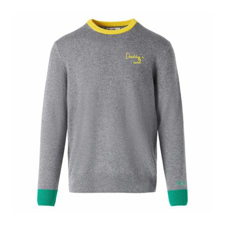 MC2 Saint Barth, Round-neck Knitwear Szary, Mężczyzna, Rozmiar: M