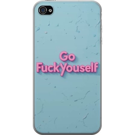 Kompatibelt Mobilskal till Apple iPhone 4 Provokativ rosa text