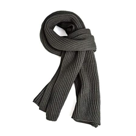 Vinter Solid Varm Stickad Halsduk Grey