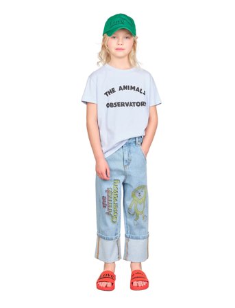 THE ANIMALS OBSERVATORY Rooster Kid T-Shirt Soft Blue - Blue - 12 Y