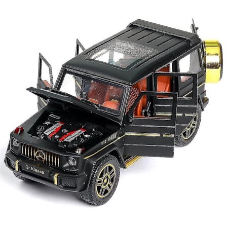 SUV legetøjsbil i metal med lys, musik og døre der kan åbnes