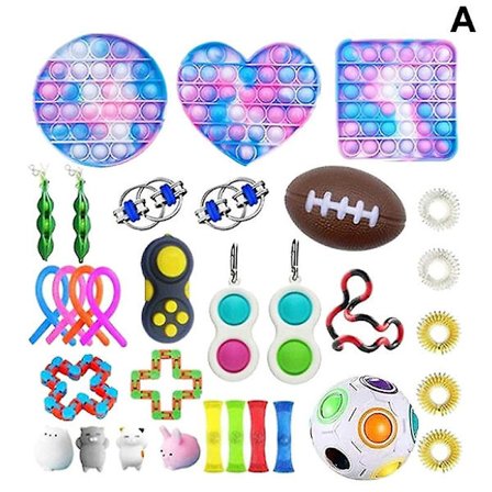 Fidget Legetøj Pakke Stresslindring Og Anti-angst Værktøjer Simple Dimple Fidget Legetøj Pakke