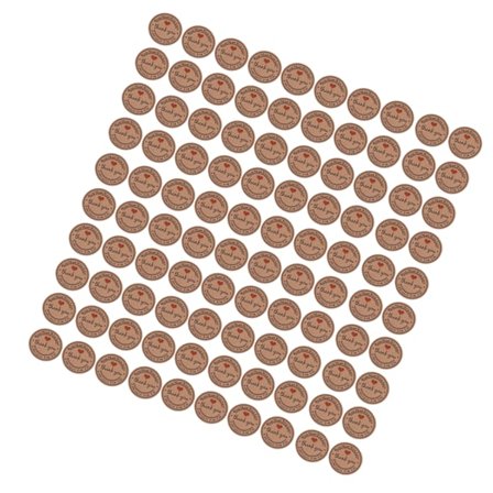 100 stk. brune håndlagde hengeetiketter bryllupsgave dessertmerker smykkeprisetikett #2