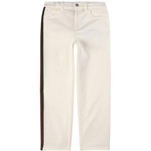 Kids - Gucci White Stripe Detail Jeans 6 Years - Bottoms - 6 years - White