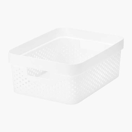 Förvaringslåda 11 liter vit - Biltema