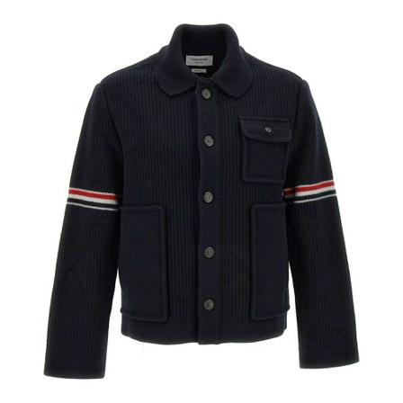 Thom Browne Light Jas , Blauw , Heren , Maat: M