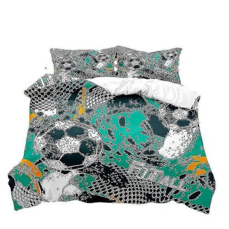 Jalkapallo Painettu Vuodevaatesetti Baseball Jalkapallo Koripallo Kuvio Pussilakanasetti Koti Makuuhuone Sisustus Vuodevaatteet