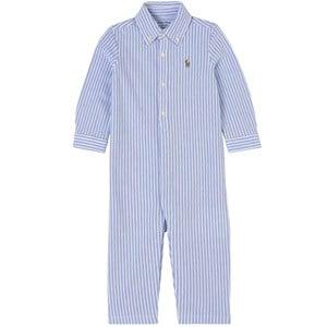 Kids - Ralph Lauren Blue Stretch Mesh Oxford One-piece 3 months - All in ones - 3 months - Blue