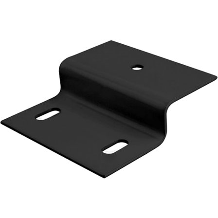 Z Beslag Dobbelt Vinkel Kanal Profil Hjørnebøjle Montering, Tykkelse 2 mm, 10 STK, Sort