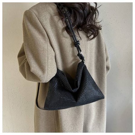 Dam Flickor Diamanter Axelväskor Tygväskor Messenger Bag Bröllopsfest Handväska