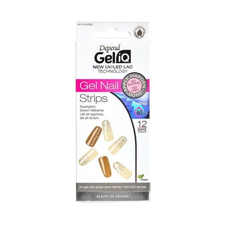Depend Gel iQ Gel Nail Strips Sparkling Nude, Makeup, Gelénegle, Øvrigt
