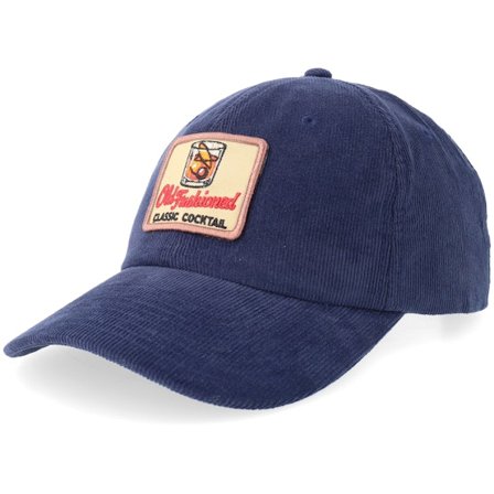 Iconic - Blu unconstructed Cappellino - Old Fashioned Classic Cocktail Heritage Corduroy Oxford Blue Dad Cap @ Hatstore