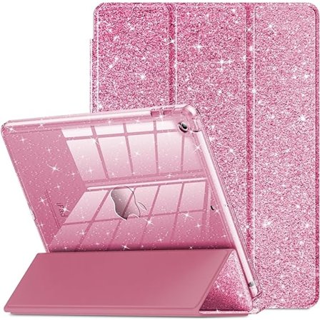 Kotelo iPad 9. sukupolvelle 2021 / iPad 8. sukupolvelle 2020 / iPad 7. sukupolvelle 2019, 10,2 tuumaa, kynäteline lapsille, pinkki