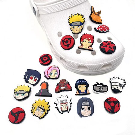 20 stk. Anime Naruto Tema Crocs Sko Charms Til DIY Clogs Sandaler