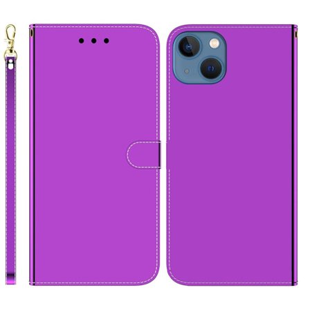 Mirror iPhone 14 flip case - Violetti