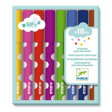 8 fiberpenne til de mindste - Djeco