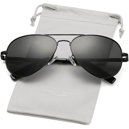 Klassiske polariserte pilotbriller for menn og kvinner, fjærhengsel, metallramme, UV400-beskyttelse