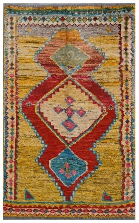 Handgeknüpft Moroccan Berber - Afghanistan 87X144 Braun/Dunkelrot