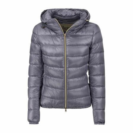Herno, Hooded Down Jacket Szary, Kobieta, Rozmiar: M