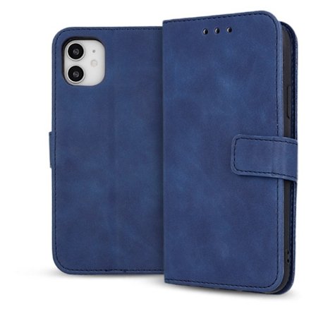 iphone 14 pro TPU-läder fodal mörkblå