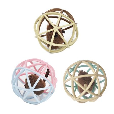 ALBOLET Kattleksaksboll, Kattmusbollbur Kattleksak Mus Kattleksaksboll Pipig Mus Kattleksak, Kattmusboll Leksak