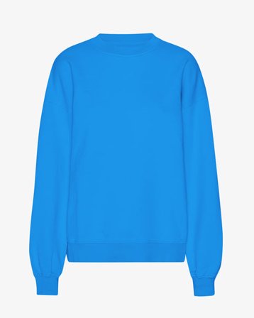 Organic Oversized Crew - Pacific Blue - Female - S