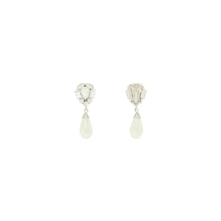 Alessandra Rich Earrings Grå, Dame Øreringe, Størrelse: ONE Size