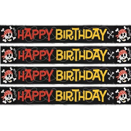 Foliebanderoll Pirat 365 cm - Piratkalas Dekoration - Kalaslagret.se