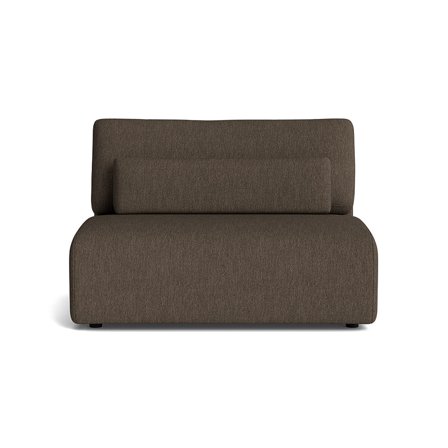 Cloud 1 personers modul - Alpine Brun Sofa, 123x110x80cm - Komfortabelt modulsystem med Nozag fjedre, PU skum, Ege Ben
