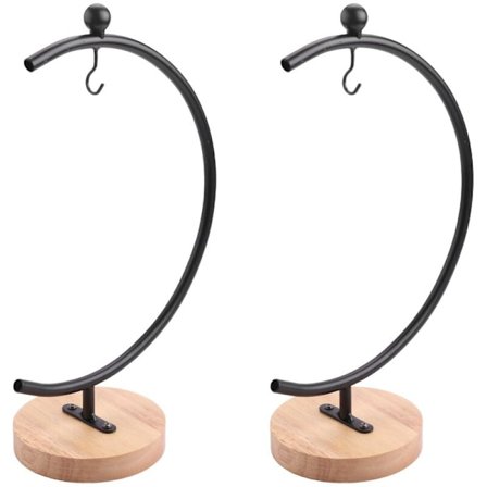 2 st Ornament Display Stativ Luftväxt Hållare Krukhållare Pothook Hållare för Hängande Glas Terrarium Häxkula