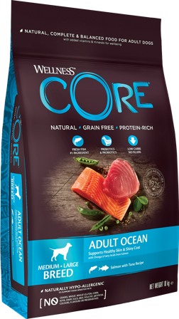 CORE Petfood - Dog Adult Adult Ocean Medium & Large Breed Salmon & Tuna Dry 10 kg - Hund - Hundefôr & hundemat - Tørrfôr for hund - ZOO.no